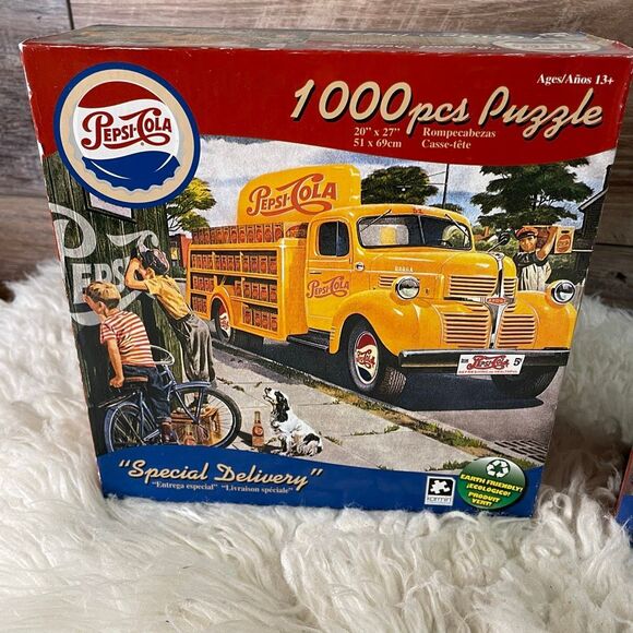 PEPSI COLA Two 1000 Piece Truck Puzzles Tailgate & Special Delivery NWOT Sealed - Picture 4 of 7
